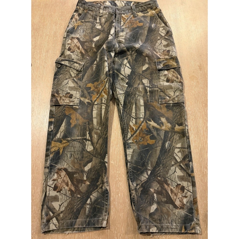 Wrangler Outdoor Gear Men's 32x30 Realtree Camo Cargo Hunting Pants Cotton